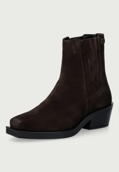 Tommy Jeans  ghete scurte pentru femei din piele intoarsa TJW SUEDE COWBOY BOOTS imagine