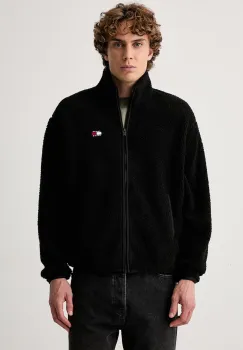 Tommy Jeans hanorac cu fermoar pentru barbati din polar imagine