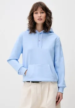 Tommy Jeans hanorac cu gluga damski din bumbac cu elastan imagine