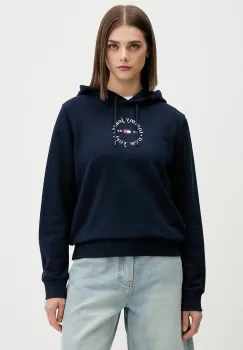 Tommy Jeans hanorac cu gluga pentru femei, cu bumbac imagine