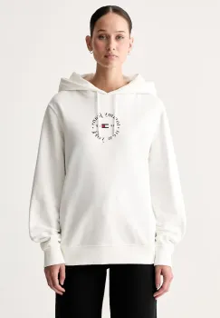 Tommy Jeans hanorac cu gluga pentru femei, cu bumbac imagine