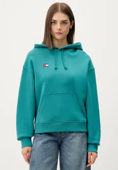 Tommy Jeans hanorac cu gluga pentru femei, din bumbac imagine