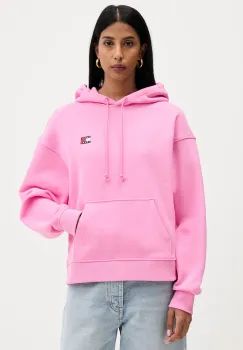 Tommy Jeans hanorac cu gluga pentru femei, din bumbac imagine