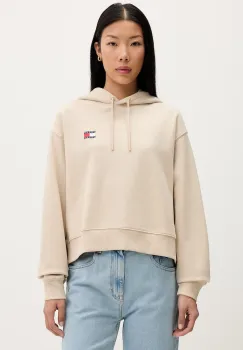 Tommy Jeans hanorac cu gluga pentru femei, din bumbac imagine