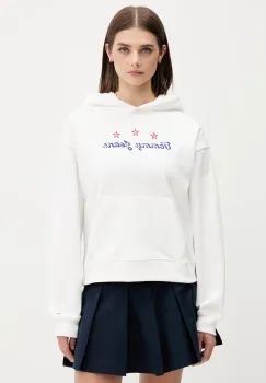 Tommy Jeans hanorac cu gluga pentru femei, din bumbac imagine