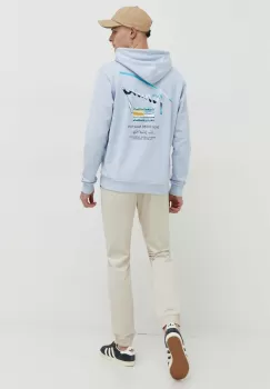 Tommy Jeans hanorac de bumbac barbati, cu gluga, cu imprimeu imagine