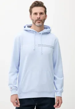 Tommy Jeans hanorac de bumbac barbati, cu gluga, cu imprimeu, DM0DM20847 imagine