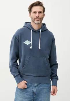 Tommy Jeans hanorac de bumbac barbati, culoarea bleumarin, cu gluga, cu imprimeu, DM0DM20840 imagine