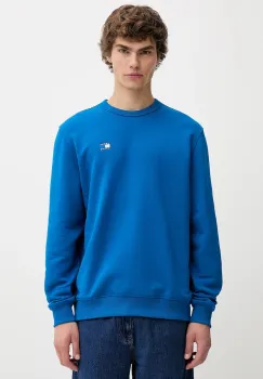 Tommy Jeans hanorac de bumbac barbati, culoarea bleumarin, cu imprimeu, DM0DM20660 imagine