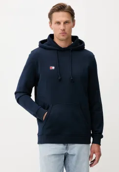 Tommy Jeans hanorac de bumbac barbati, culoarea bleumarin, DM0DM20258 imagine