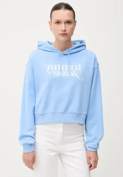 Tommy Jeans hanorac de bumbac cu gluga, cu imprimeu, DW0DW20306 imagine