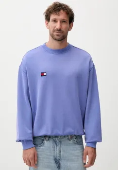 Tommy Jeans hanorac de bumbac cu imprimeu, DM0DM22079 imagine