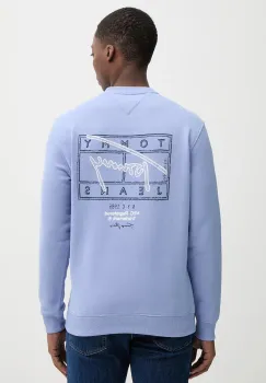 Tommy Jeans hanorac de bumbac cu imprimeu, DM0DM22366 imagine