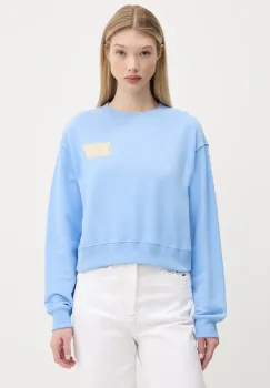 Tommy Jeans hanorac de bumbac cu imprimeu, DW0DW21345 imagine