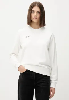 Tommy Jeans hanorac de bumbac culoarea alb, cu imprimeu, DW0DW21960 imagine