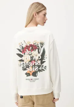 Tommy Jeans hanorac de bumbac culoarea bej, cu imprimeu, DW0DW21368 imagine