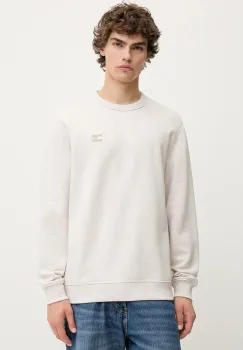 Tommy Jeans hanorac de bumbac culoarea bej, melanj, DM0DM21921 imagine