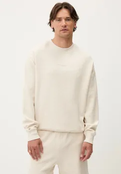 Tommy Jeans hanorac de bumbac culoarea bej, uni, DM0DM21622 imagine