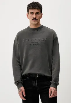 Tommy Jeans hanorac de bumbac culoarea gri, cu imprimeu, DM0DM22363 imagine