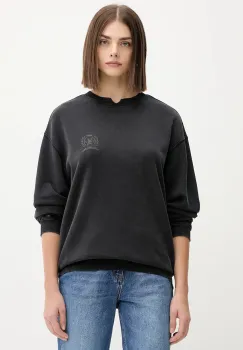 Tommy Jeans hanorac de bumbac culoarea negru, cu imprimeu, DW0DW21586 imagine