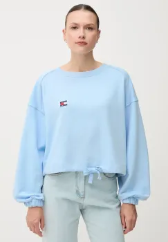 Tommy Jeans hanorac de bumbac uni, DW0DW21344 imagine