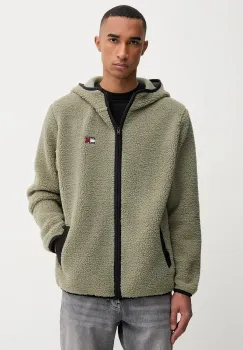 Tommy Jeans hanorac fleece culoarea negru, DM0DM19224 imagine