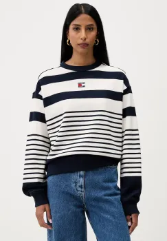 Tommy Jeans hanorac oversized pentru femei, din bumbac imagine