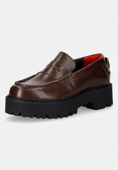 Tommy Jeans mocasini pentru femei, din piele ARCHIVE '01 LEATHER LOAFER imagine