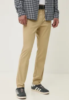 Tommy Jeans pantaloni barbati, culoarea bej, mulata, DM0DM20282 imagine