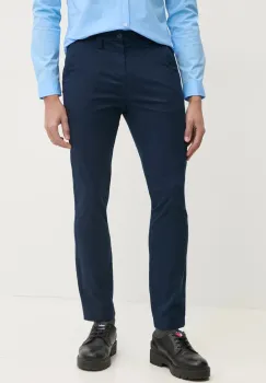 Tommy Jeans pantaloni barbati, culoarea bleumarin, mulata, DM0DM20282 imagine