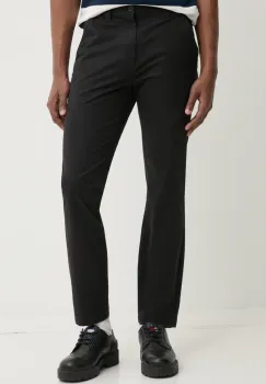 Tommy Jeans pantaloni barbati, culoarea negru, mulati, DM0DM20282 imagine