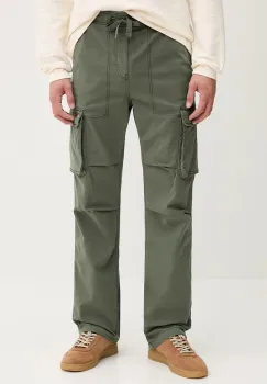 Tommy Jeans pantaloni culoarea verde, cu fason cargo, DM0DM22000 imagine