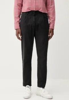 Tommy Jeans pantaloni de bumbac culoarea negru, drept, DM0DM21705 imagine