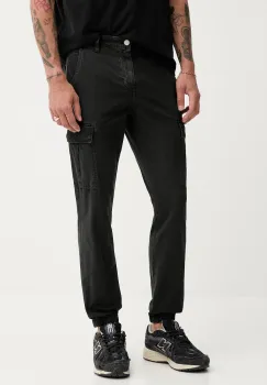 Tommy Jeans pantaloni de bumbac culoarea negru, mulata, DM0DM21791 imagine