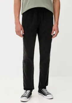 Tommy Jeans pantaloni de catifea cord culoarea negru, drept, DM0DM21997 imagine