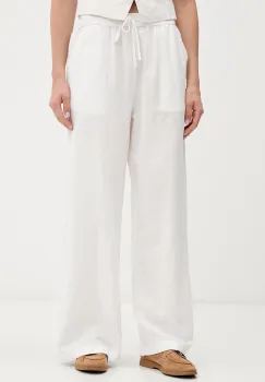 Tommy Jeans pantaloni de dama din in imagine
