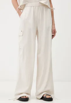 Tommy Jeans pantaloni de dama din in imagine
