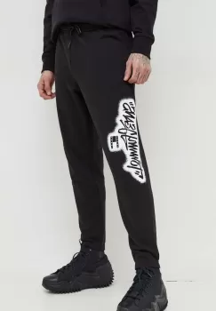 Tommy Jeans pantaloni de trening culoarea negru, cu imprimeu imagine