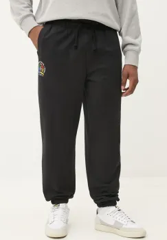 Tommy Jeans pantaloni de trening din bumbac culoarea negru, cu imprimeu, DM0DM20931 imagine