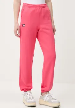 Tommy Jeans pantaloni de trening din bumbac pentru copii culoarea roz, uni, DW0DW20679 imagine