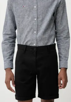Tommy Jeans pantaloni scurti barbati, culoarea negru, DM0DM21950 imagine