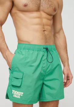 Tommy Jeans pantaloni scurti de baie culoarea verde imagine