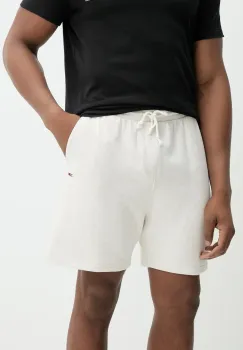 Tommy Jeans pantaloni scurti din bumbac barbati, culoarea bej, DM0DM21369 imagine
