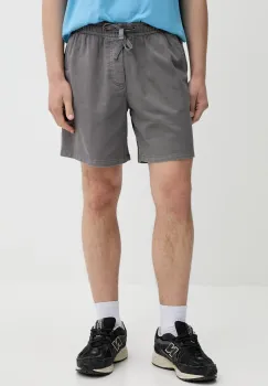Tommy Jeans pantaloni scurti din bumbac barbati, culoarea gri, DM0DM21944 imagine