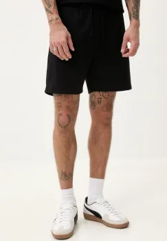 Tommy Jeans pantaloni scurti din bumbac barbati, culoarea negru, DM0DM21369 imagine