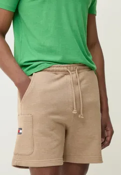 Tommy Jeans pantaloni scurti din bumbac culoarea verde imagine