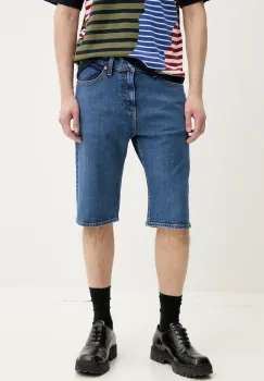 Tommy Jeans pantaloni scurti jeans barbati, culoarea albastru marin, DM0DM21851 imagine