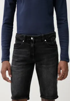 Tommy Jeans pantaloni scurti jeans barbati, culoarea negru, DM0DM20945 imagine