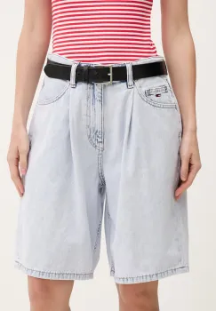 Tommy Jeans pantaloni scurti pentru femei, din denim imagine