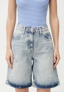 Tommy Jeans pantaloni scurti pentru femei, din denim imagine